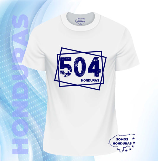 Camiseta de Honduras Color Blanca: 504 Azul