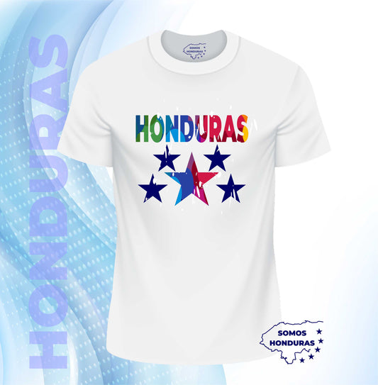 Camiseta de Honduras  Color Blanca: Honduras 5 Estrellas