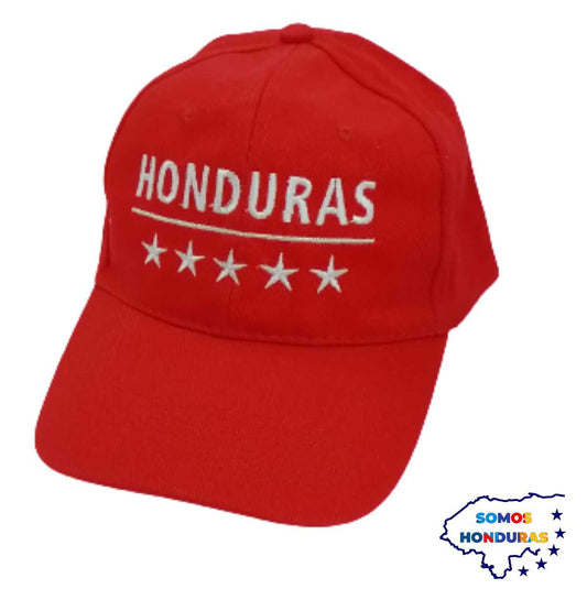 Gorra de Honduras Color Roja con 5 estrellas