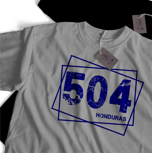 Camiseta de Honduras Color Gris: 504 Azul